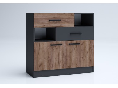 Συρταριέρα MOKA ( tobacco κραφτ / ανθρακίτη)